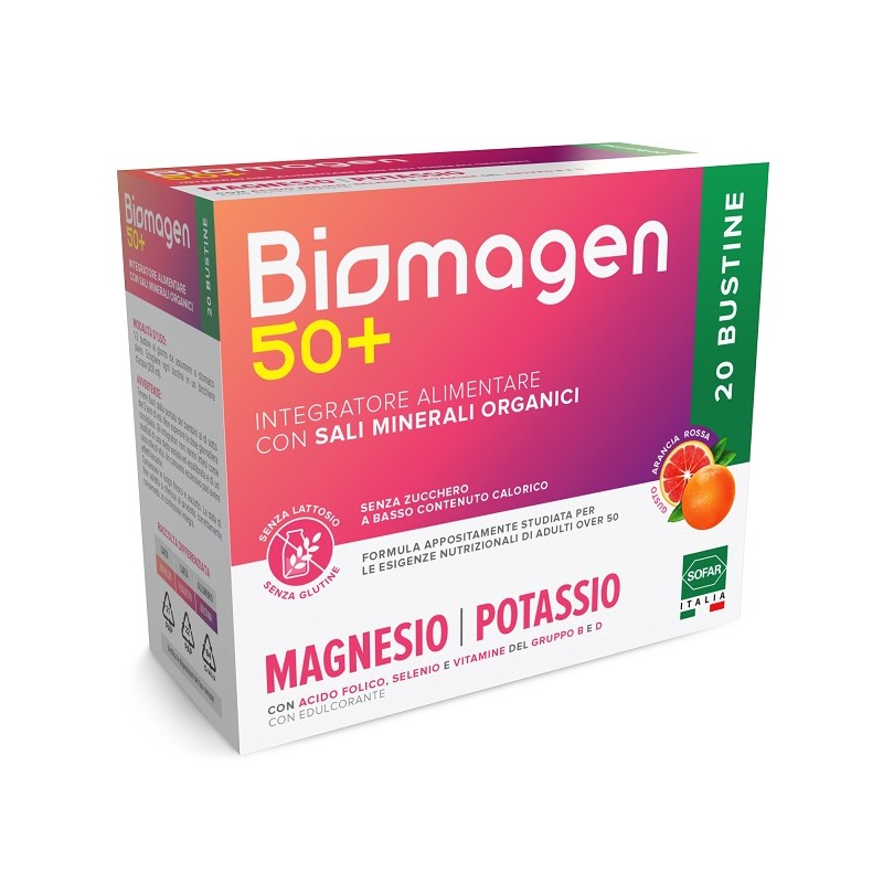 Biomagen 50+ Senza Zuccheri Integratore Energizzante 20 Bustine