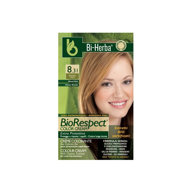 Bi-Herba Kit 8,31 Biondo Miele per Colore Capelli Kit Bi-Herba Kit 8,31 Biondo Miele per Colore Capelli Kit