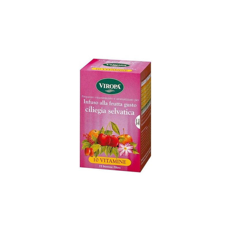 Viropa 10 Vitamine Ciliegina Integratore Energizzante 15 Bustine