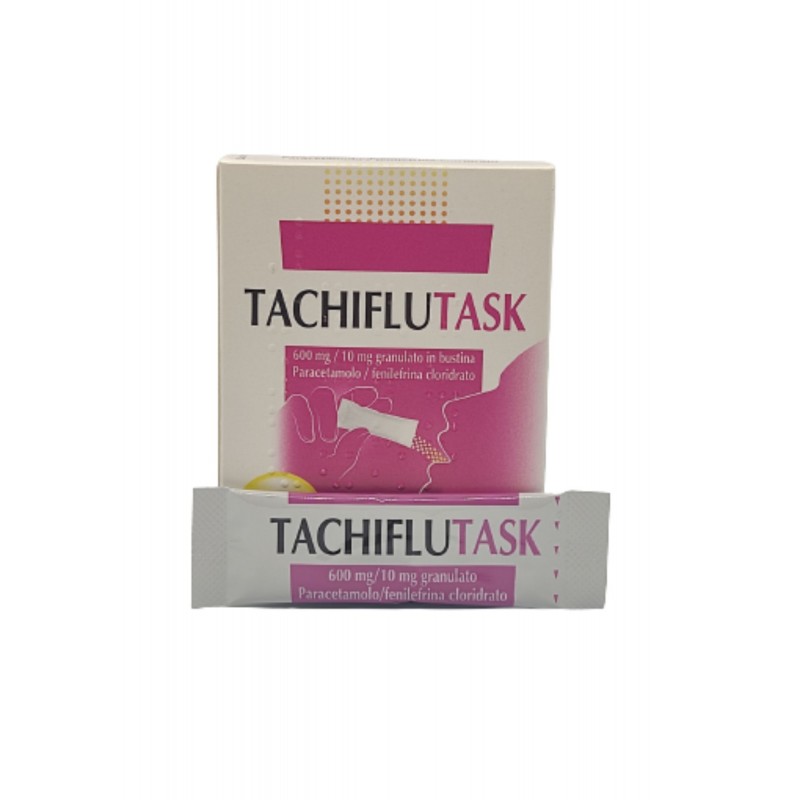 Tachiflutask 600 mg/10mg granulato in Bustina Paracetamolo Gusto Limone 10 Bustine
