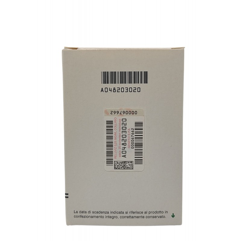Reluviz 0.25mg/ml Collirio Monodose per Allergia Occhi 25 Flaconcini