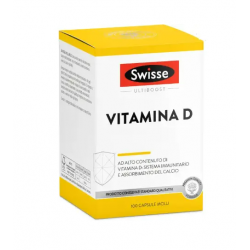 Swisse Vitamina D3 Integratore per Ossa e Denti 100 Capsule