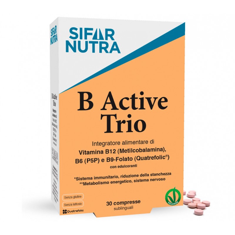 Sifar Nutra B Active Trio Integratore Energia Fisica e Mentale 30 Compresse Sublinguali