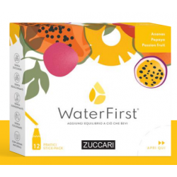 Zuccari WaterFirst Ananas Papaya e Passion Fruit Aromatizzatore per Acqua da Bere 12 Stick