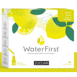 Zuccari WaterFirst Limone Menta e Sambuco Aromatizzatore per Acqua da Bere 12 Stick