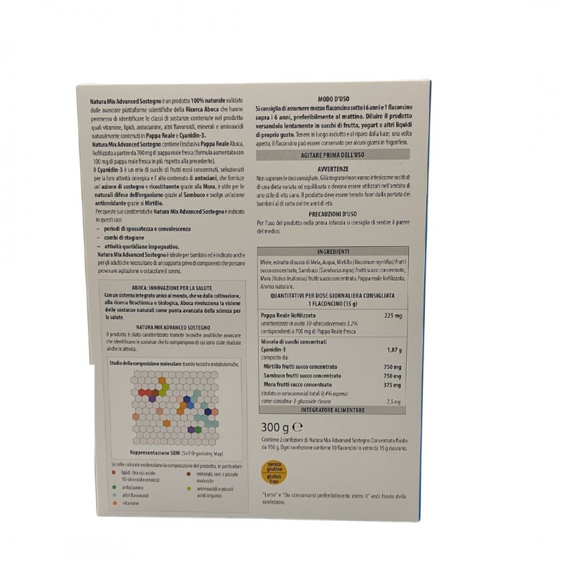 Aboca Natura Mix Advanced Sostegno Confezione Omaggio 10 Flaconcini + 10 Flaconcini