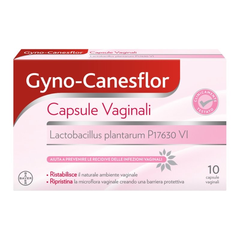 Gyno Canesflor Flora Batterica Intestinale 10 Capsule Vaginali