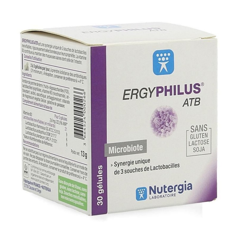 Nutergia Ergyphilus ATB Integratore per Benessere Intestinale 30 Capsule