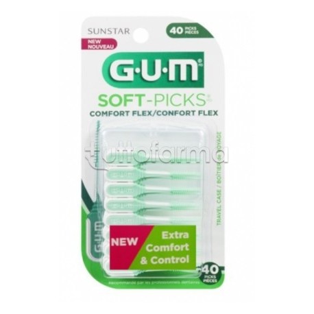 Gum Soft Picks Comfort Flex Scovolino Gomma Large 40 Pezzi