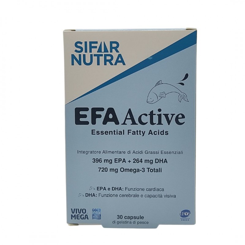Sifar Nutra Efa Active Integratori Omega 3 30 Capsule