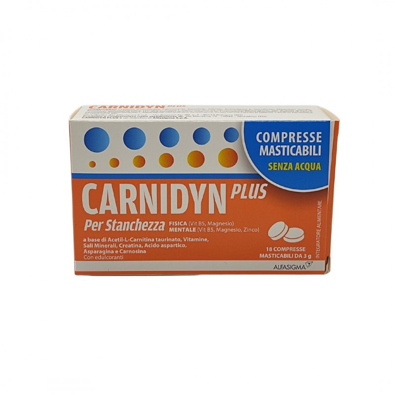 Carnidyn Plus Integratore Energetico 18 Compresse Masticabili