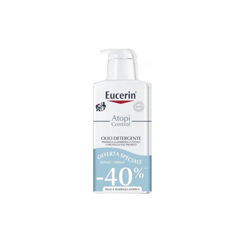 Eucerin Bipacco Olio Detergente Atopi Control 400ml + 400ml