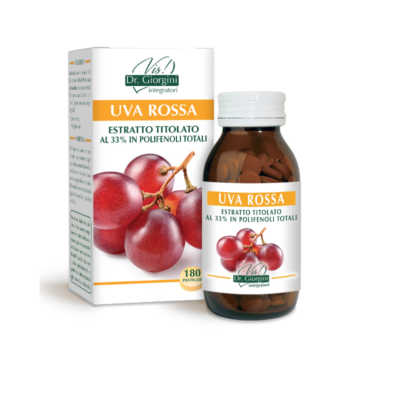 Dr Giorgini Uva Rossa Estratto Titolato Integratore per Circolazione 180 Pastiglie