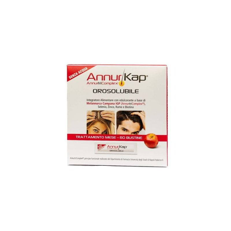 Annurkap Orosolubile Integratore per Capelli Fragili 60 Bustine Annurkap Orosolubile Integratore per Capelli Fragili 60 Bustine