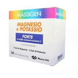 Massigen Forte Integratore Magnesio e Potassio Tripla Concentrazione 24 Bustine