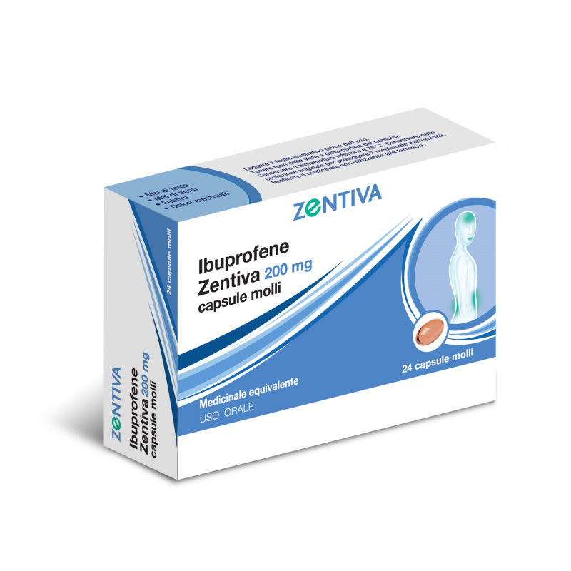 Zentiva Ibuprofene 200mg 24 Capsule Molli