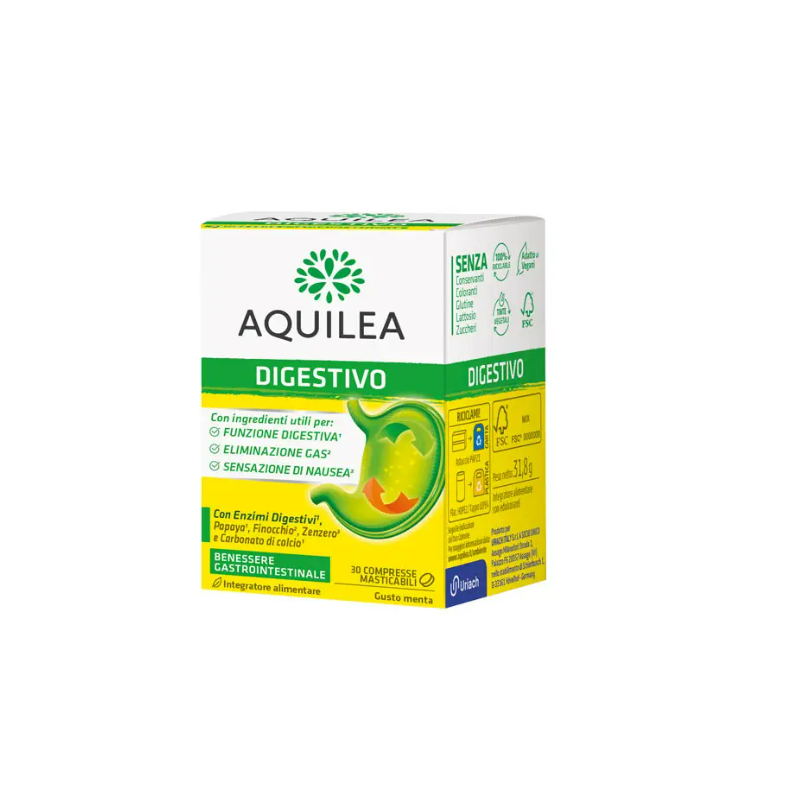Aquilea Digestivo Integratore per la Digestione 30 Compresse Masticabili Aquilea Digestivo Integratore per la Digestione 30 Compresse Masticabili