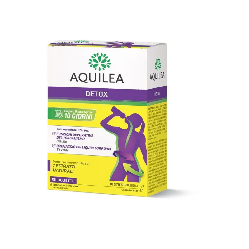 Aquilea Detox Integratore Depurativo 10 Stick Aquilea Detox Integratore Depurativo 10 Stick