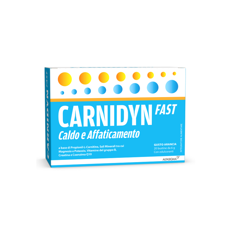 Carnidyn Fast Magnesio e Potassio Integratore Alimentare 20 Bustine