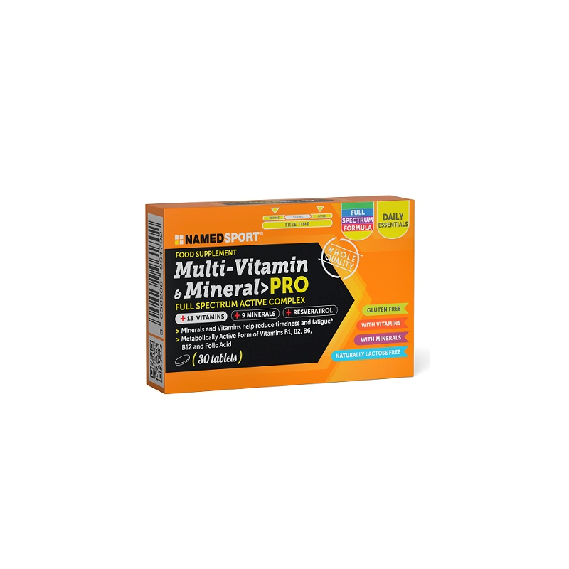 Named Sport Multi Vitamin e Mineral Integratore Multivitaminico 30 Compresse