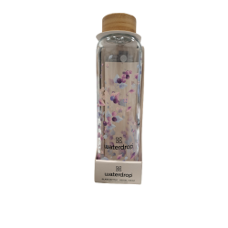 Waterdrop Bottiglia Vetro Con Decorazioni Viola Boost 600ml