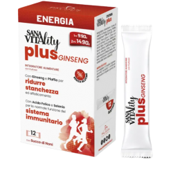 Sanavitality Energia Plus Ginseng Integratore per Stanchezza 12 Stick