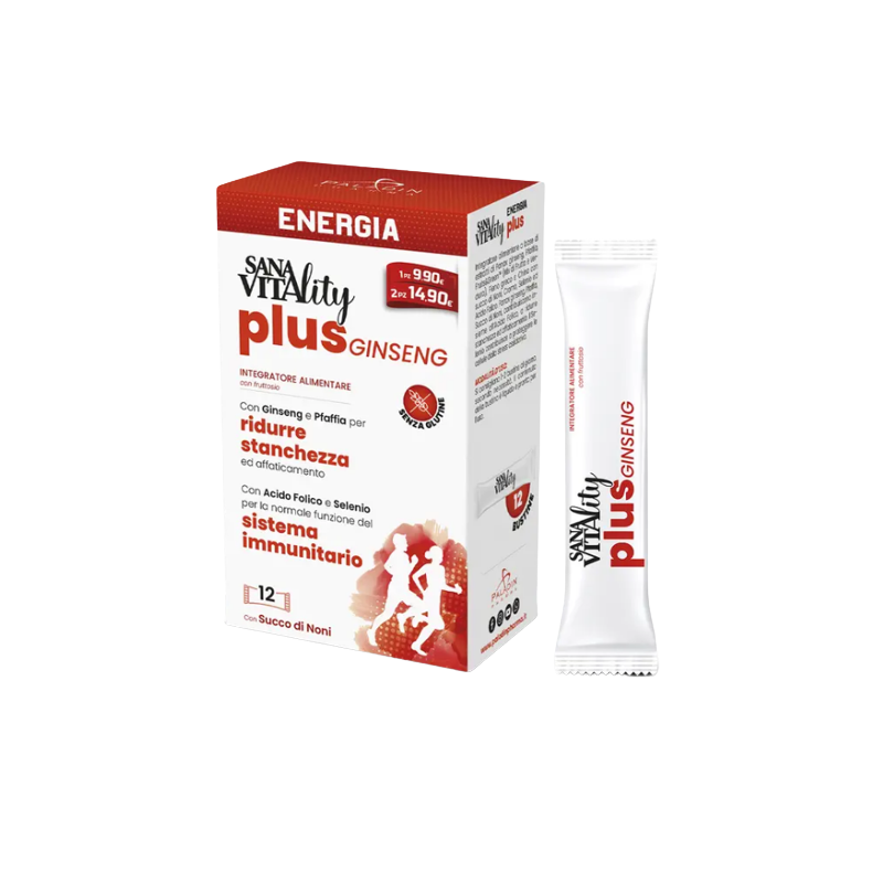 Sanavitality Energia Plus Ginseng Integratore per Stanchezza 12 Stick Sanavitality Energia Plus Ginseng Integratore per Stanchezza 12 Stick