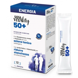 confezione di Sanavitality Energia 50+ Integratore per Stanchezza 12 Stick