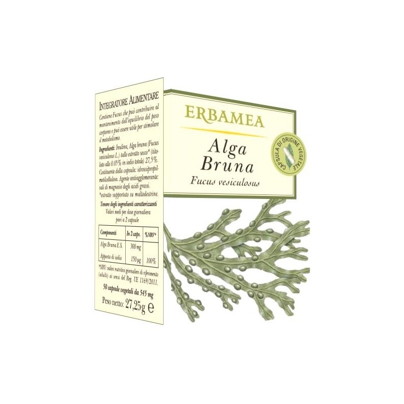Erbamea Alga Bruna Integratore per Metabolismo 50 Opercoli Erbamea Alga Bruna Integratore per Metabolismo 50 Opercoli