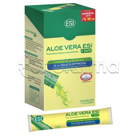 ESI Aloe Vera Succo +Forte Pocket Drink 24 Bustine 