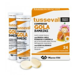 Tusseval Gola Bambini Integratore per Gola 24 Compresse
