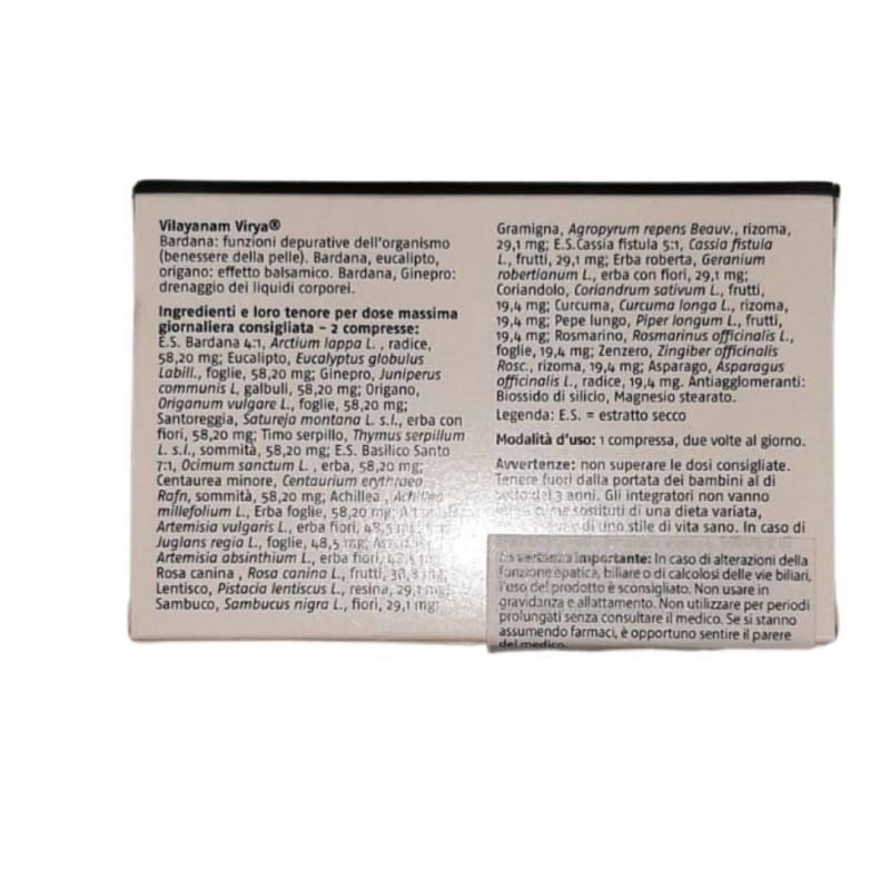 VILAYANAM VIRYA 60 COMPRESSE VILAYANAM VIRYA 60 COMPRESSE