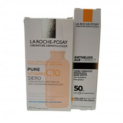 La Roche Posay Kit Vitamin C10 Siero Antirughe + Omaggio Anthelios Age Correct SPF 50 15ml La Roche Posay Kit Vitamin C10 Siero Antirughe + Omaggio Anthelios Age Correct SPF 50 15ml