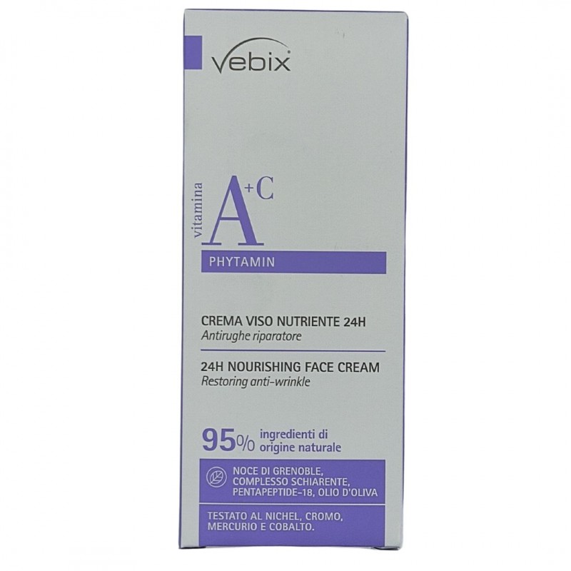 Vebix Phytamin Crema Viso A+C Nutriente Antirughe Riparatore 50ml Vebix Phytamin Crema Viso A+C Nutriente Antirughe Riparatore 50ml