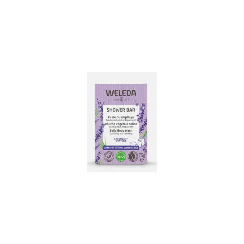 Weleda Shower Bar Saponetta Bagno Doccia Alla Lavanda e Vetiver 75grammi