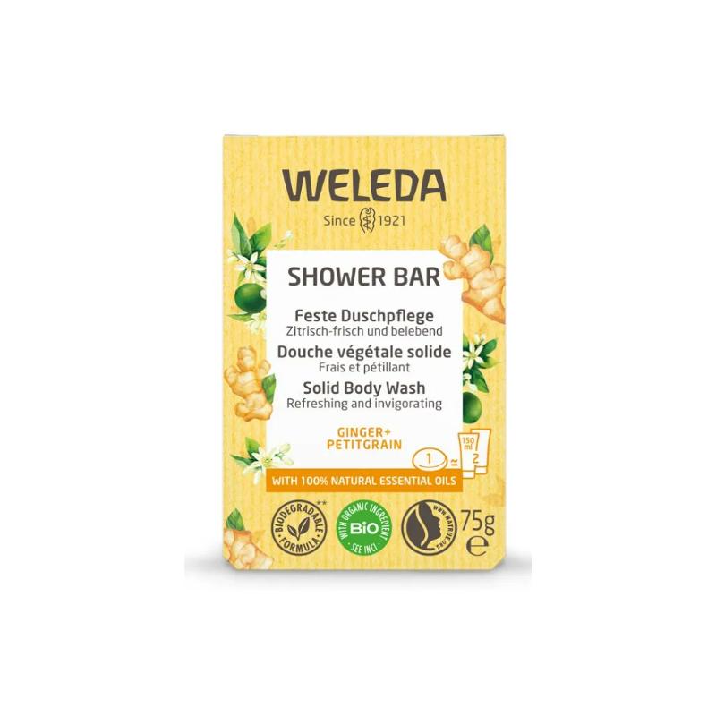 Weleda Shower Bar Saponetta Bagno Doccia Zenzero e Petitgrain 75grammi Weleda Shower Bar Saponetta Bagno Doccia Zenzero e Petitgrain 75grammi