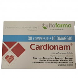 Cardionam Tuttofarma Integratore per Colesterolo 30 Compresse + 10 Omaggio Cardionam Tuttofarma Integratore per Colesterolo 30 Compresse + 10 Omaggio