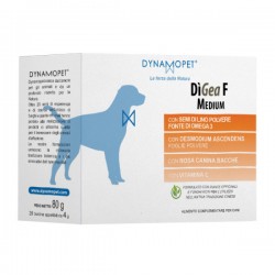 Digea F Medium Integratore per Fegato dei Cani 20 Bustine da 4g Digea F Medium Integratore per Fegato dei Cani 20 Bustine da 4g