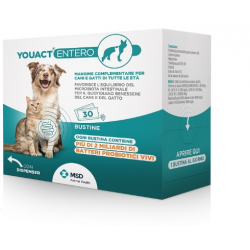 Youact Pet Entero Integratore Benessere e Equilibrio Intestino Cani e Gatti 30 Bustine Youact Pet Entero Integratore Benessere e Equilibrio Intestino Cani e Gatti 30 Bustine