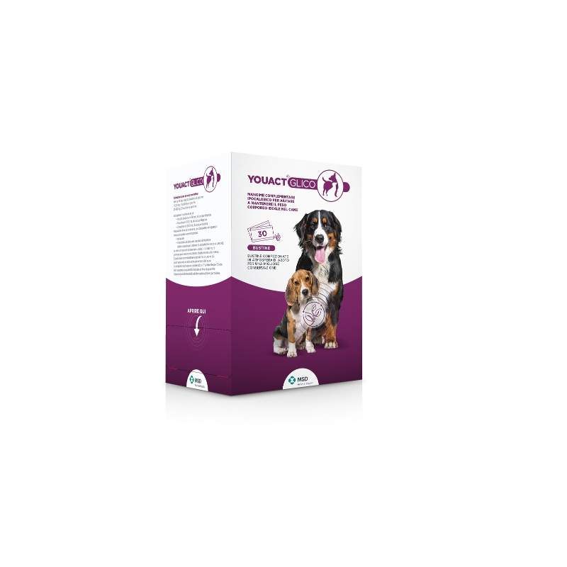Youact Pet Glico Integratore per Peso Cani e Gatti 30 Bustine