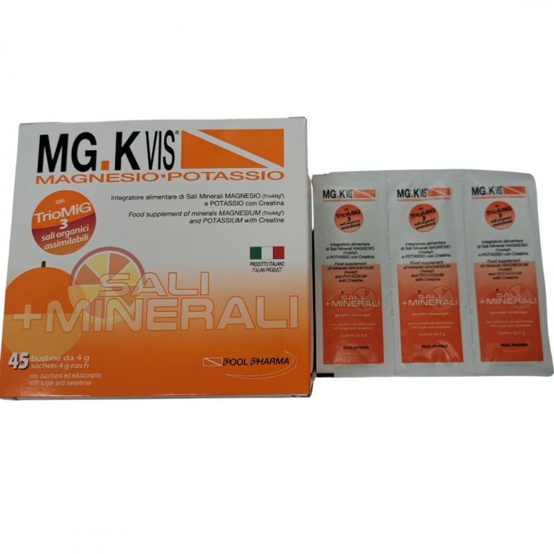 MGK Vis Magnesio e Potassio Integratore per Stanchezza 45 Bustine MGK Vis Magnesio e Potassio Integratore per Stanchezza 45 Bustine