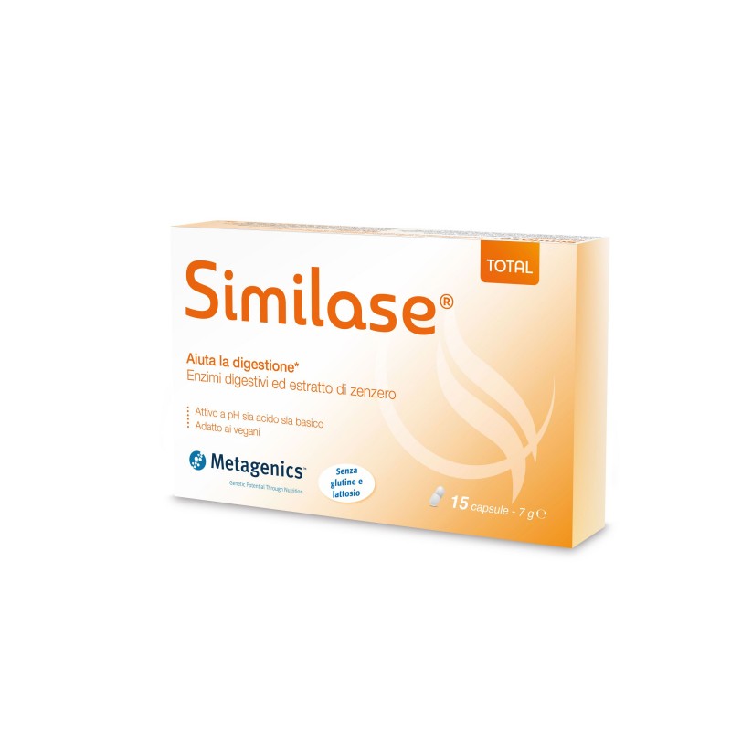 Metagenics Similase Total Enzimi Digestivi 15 Capsule in blister contenuto in una scatola