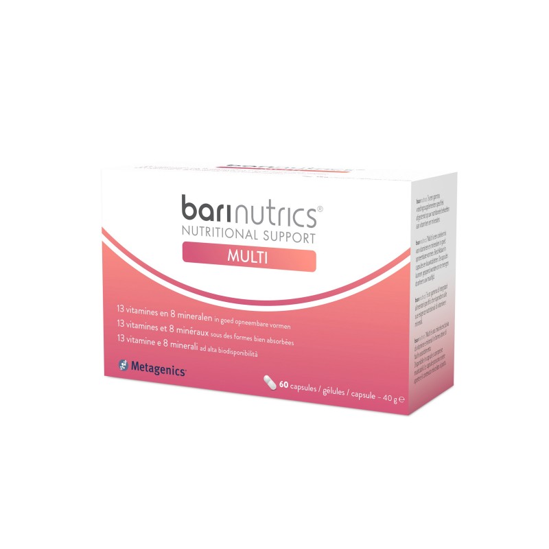 Metagenics Barinutrics Multi Integratore con Vitamine e Minerali 60 Capsule in blister contenuto in una scatola Metagenics Barinutrics Multi Integratore con Vitamine e Minerali 60 Capsule in blister contenuto in una scatola