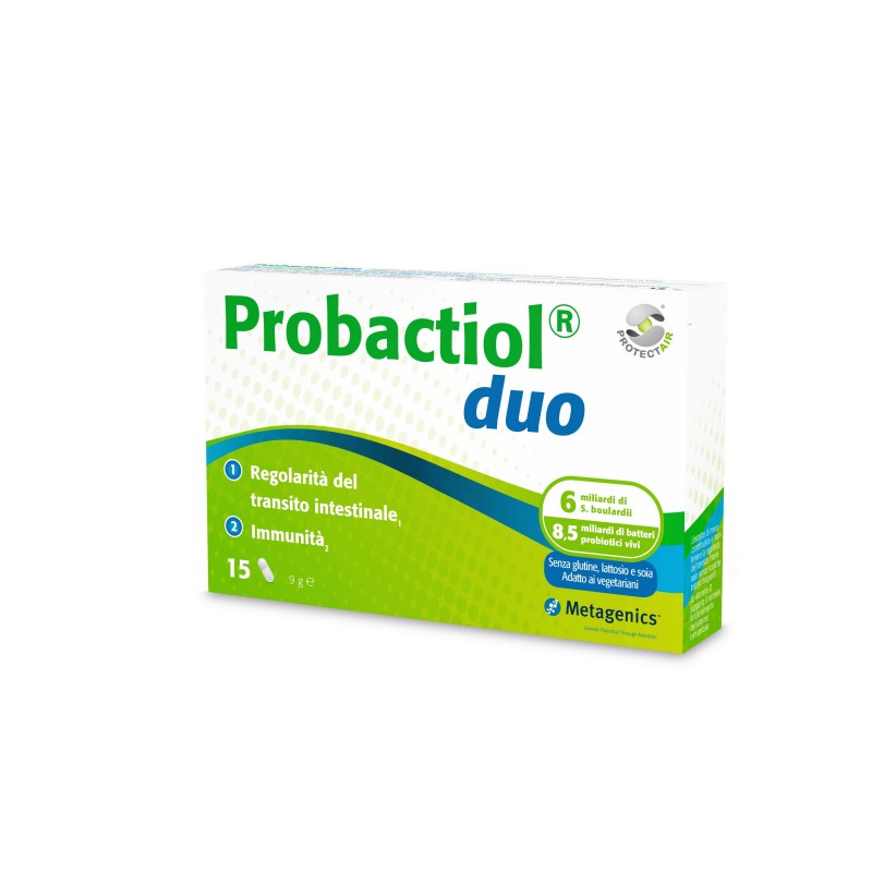 Metagenics Probactiol Duo Integratore per Equilibrio Intestinale 15 Capsule in blister contenuto in una scatola