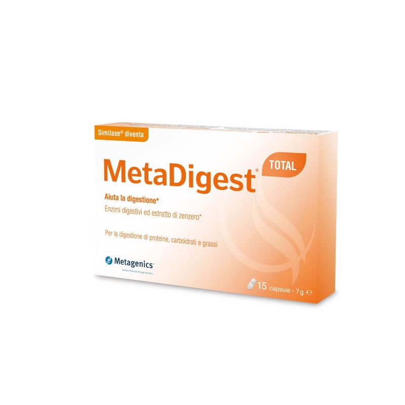Metagenics Metadigest Total Integratore per la Digestione 15 Capsule in blister contenuto in una scatola
