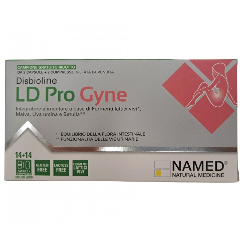 Named LD Pro Gyne Integratore per Intestino e Vie Urinarie 14 Capsule + 14 Compresse