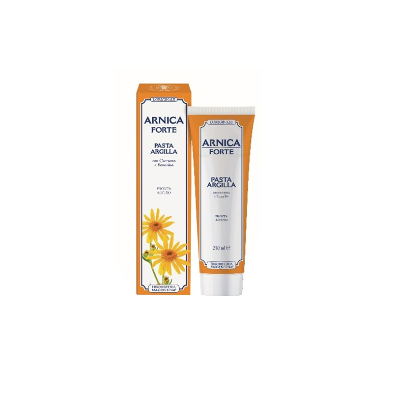 confezione di Erboristeria Magentina Pasta all'Argilla e Arnica Forte 250ml confezione di Erboristeria Magentina Pasta all'Argilla e Arnica Forte 250ml