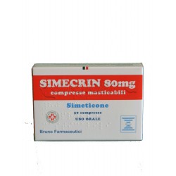 Simecrin 30 Compresse Masticabili 80 mg per Gonfiore Addominale e Meteorismo
