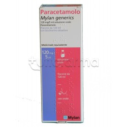 Paracetamolo Mylan Sciroppo Flacone 120 ml per Febbre e Influenza