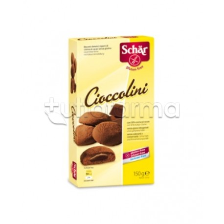 Schar Cioccolini Biscotti Ripieni Di Crema Al Cacao Senza Glutine 150g Schar Cioccolini Biscotti Ripieni Di Crema Al Cacao Senza Glutine 150g